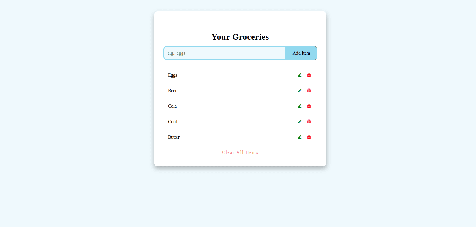 GroceryList